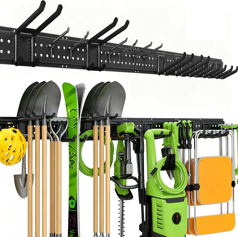 Garage Tool Organizer Wall Mount, 66 Inch Heavy Duty Garage Organization Syst...