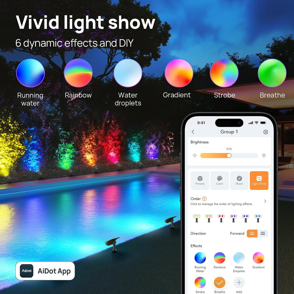 Linkind Smart Solar Spotlights SL5 with Motion Sensor, Halloween Decoration