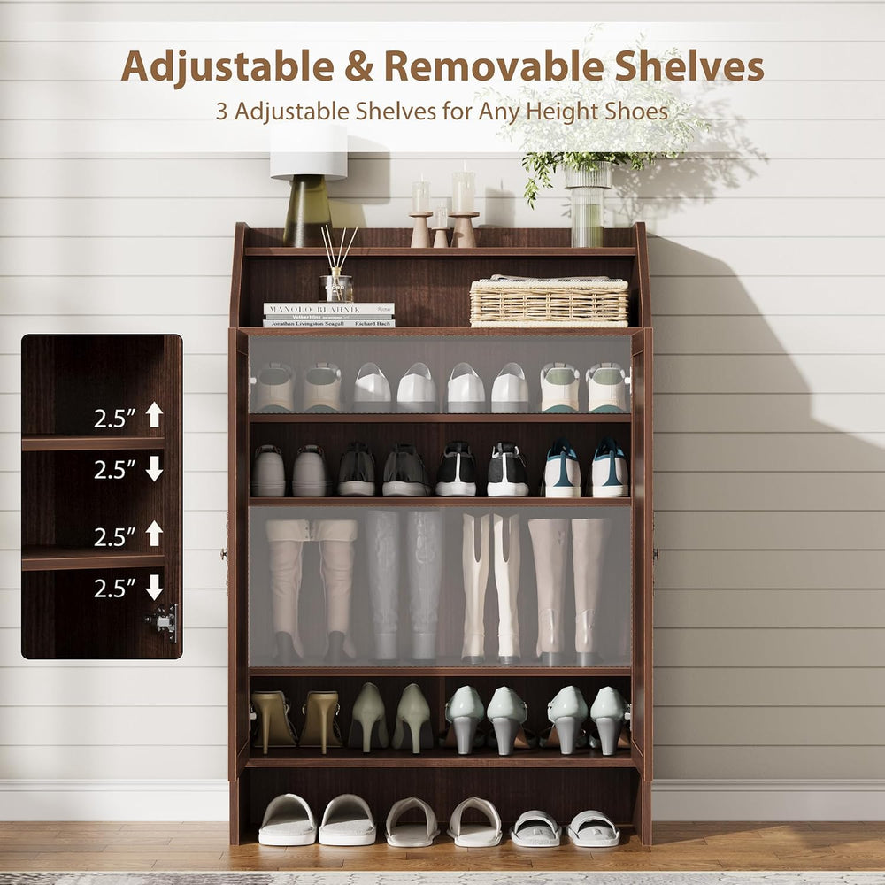GarveeHome Shoe Storage Cabinet with 2 Doors