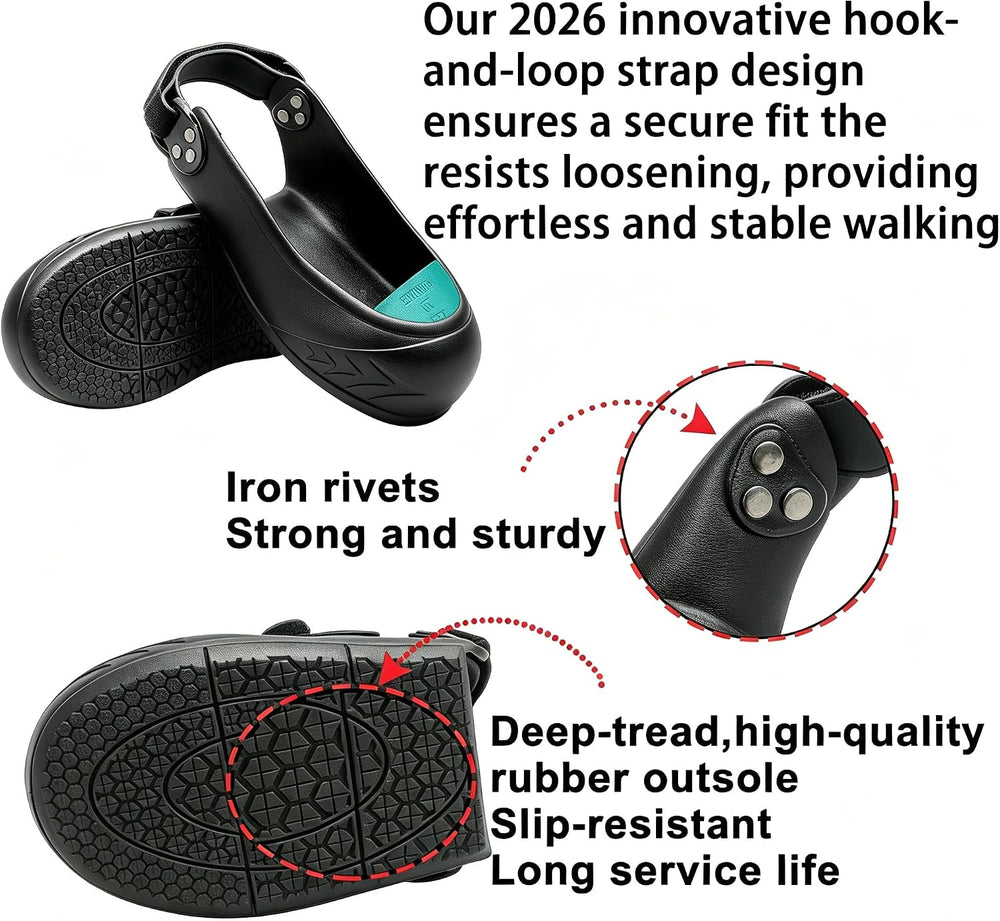 Double Hook and Loop Straps Safety Overshoes Steel Toe Caps, Titanium Aluminu...