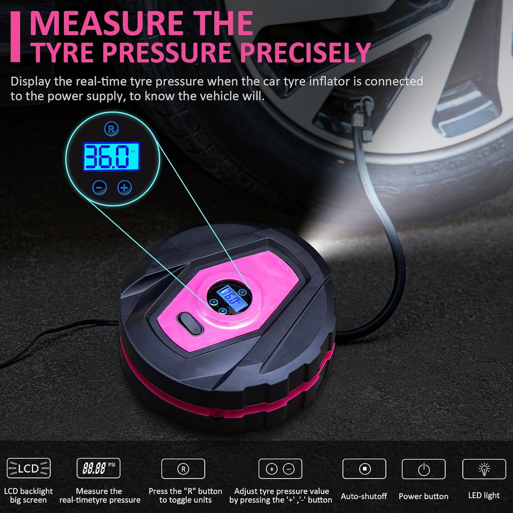 Car Emergency Kit with Portable Air Compressor - Roadside Emergency Kit for V...