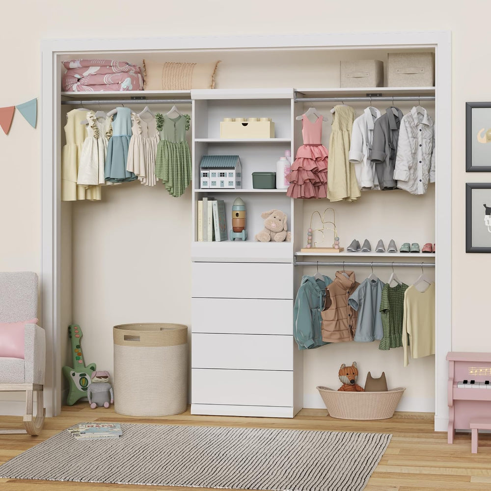 ClosetMaid Mosaics 3 Shelf Closet Organizer, 25.5" W, White