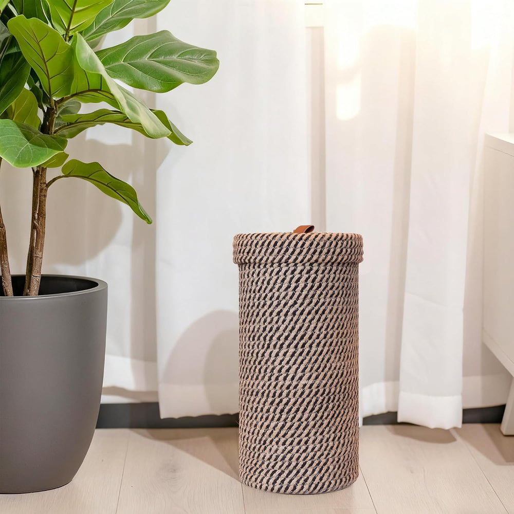 Handmade Cotton & Jute Toilet Paper Holder – Woven Toilet Paper Stand &am...