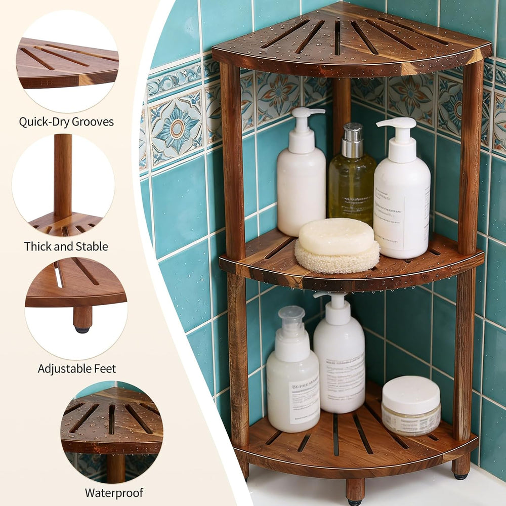 Corner Shelf Shower Caddy Stand 3 Tier
