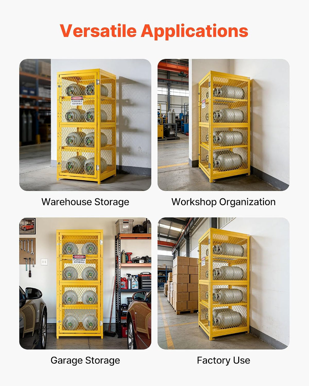 VEVOR Horizontal Cylinder Storage Cabinet, 30"L x 30"W x 70.3"...