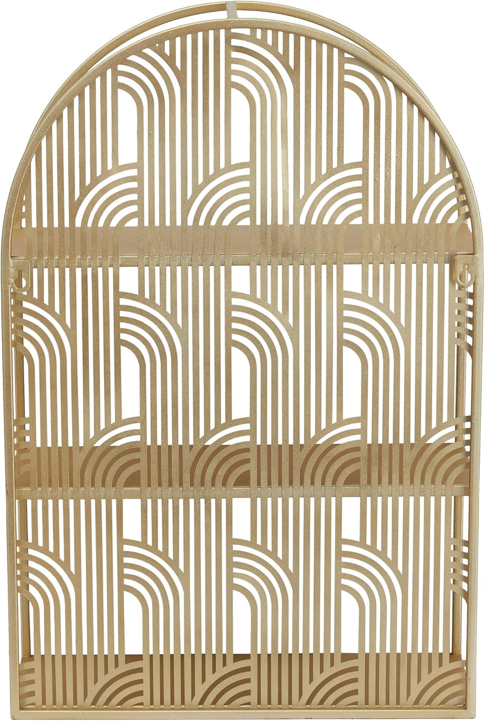 CosmoLiving by Cosmopolitan Metal Geometric Rounded 3 Level Wall Shelf with A...