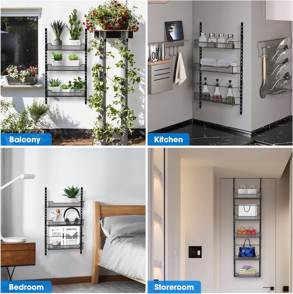 VyGrow Over the Door Pantry Organizer, 8-Tier Over the Door Organizer with Ad...