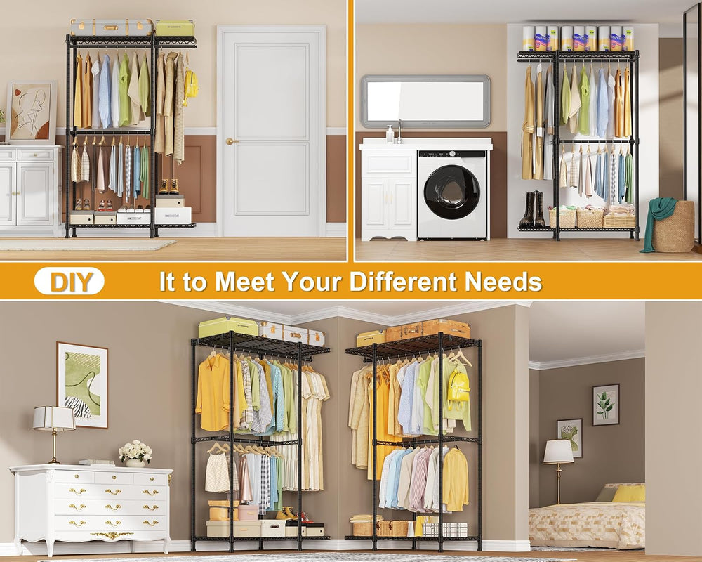 ULIFHOME E14 Pro Heavy Duty Clothes Rack,Freestanding Clothing Racks for Hang...