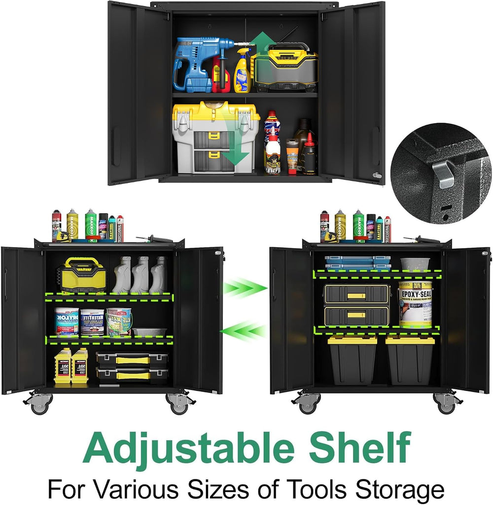 10-Piece Heavy Duty Steel Garage Cabinet System | All-in-One Modular Garage C...