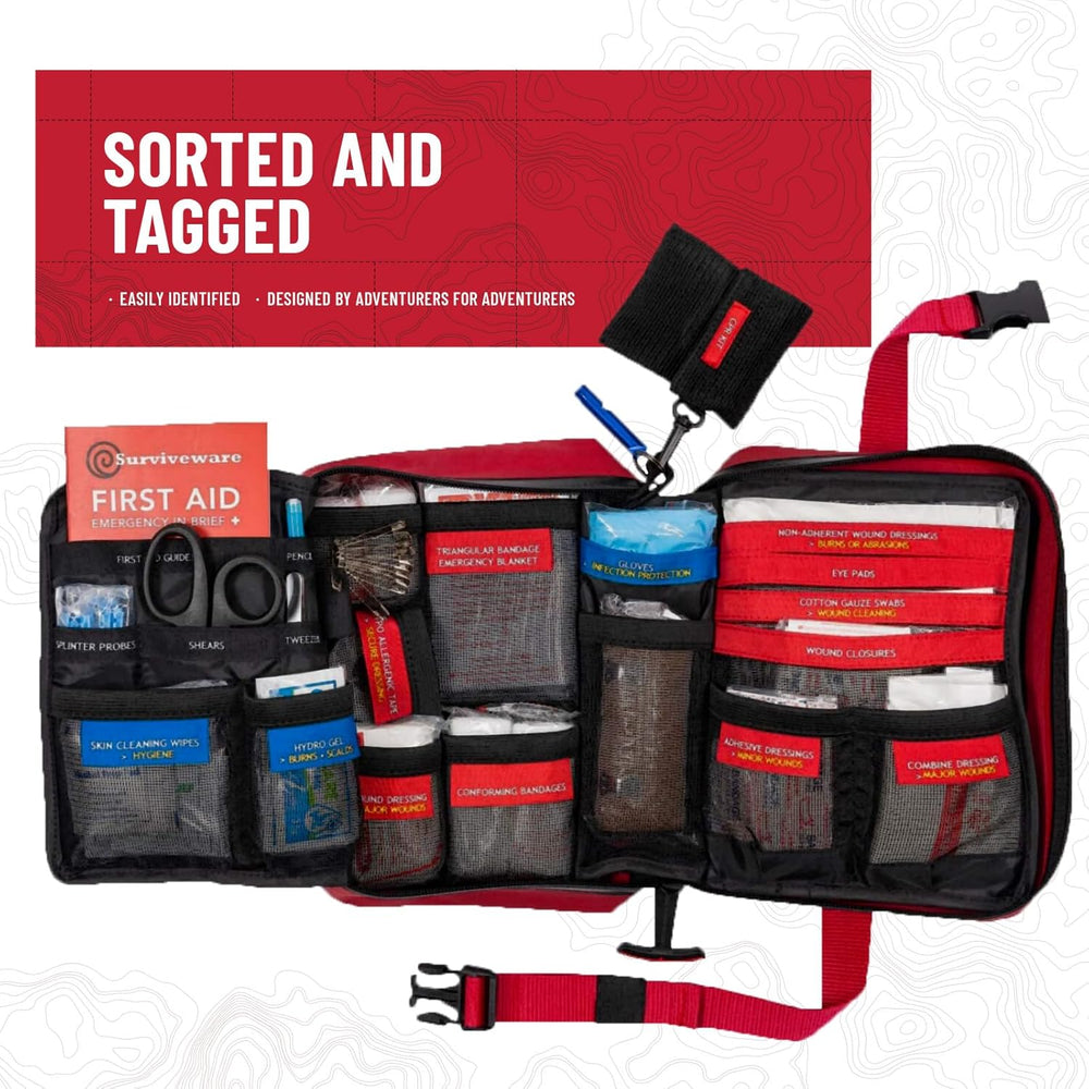 Surviveware Comprehensive Waterproof Premium Survival First Aid Kit