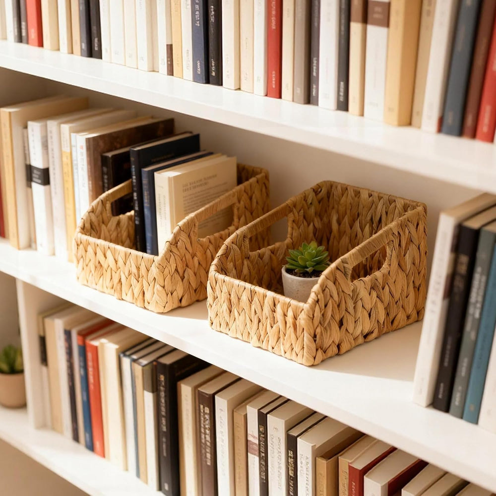 Pantry Baskets for Organizing,Wicker Storage Bins,3 Pack,Natural