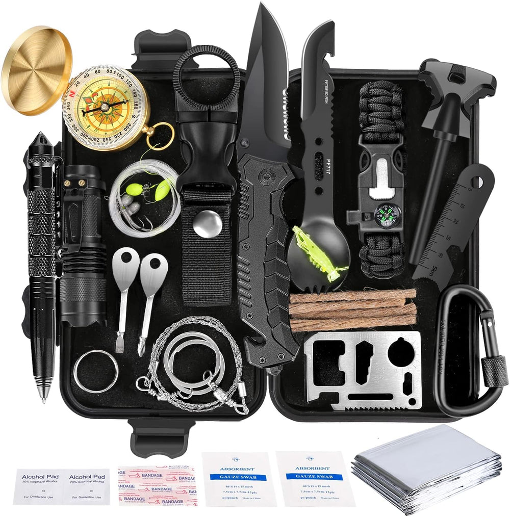 Angieast Survival Kit 35 in 1, First Aid Kit, Survival Gear, Survival Tool Gi...