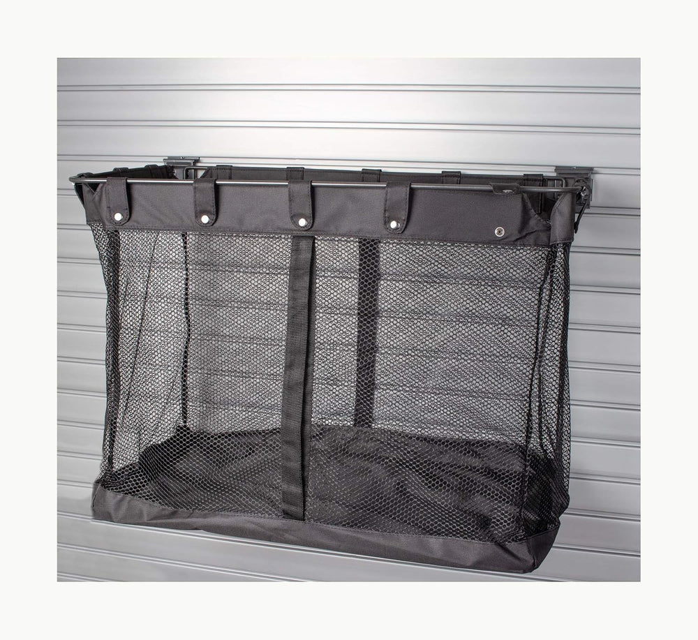 HandiWall Large Mesh Basket for Ball and Sports Storage on Garage Slatwall Pa...