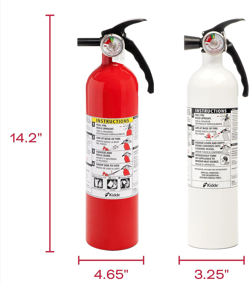 Kidde Kitchen + Home Fire Extinguisher Set, 711A | 1-A:10-B:C, RESSP+FA110G