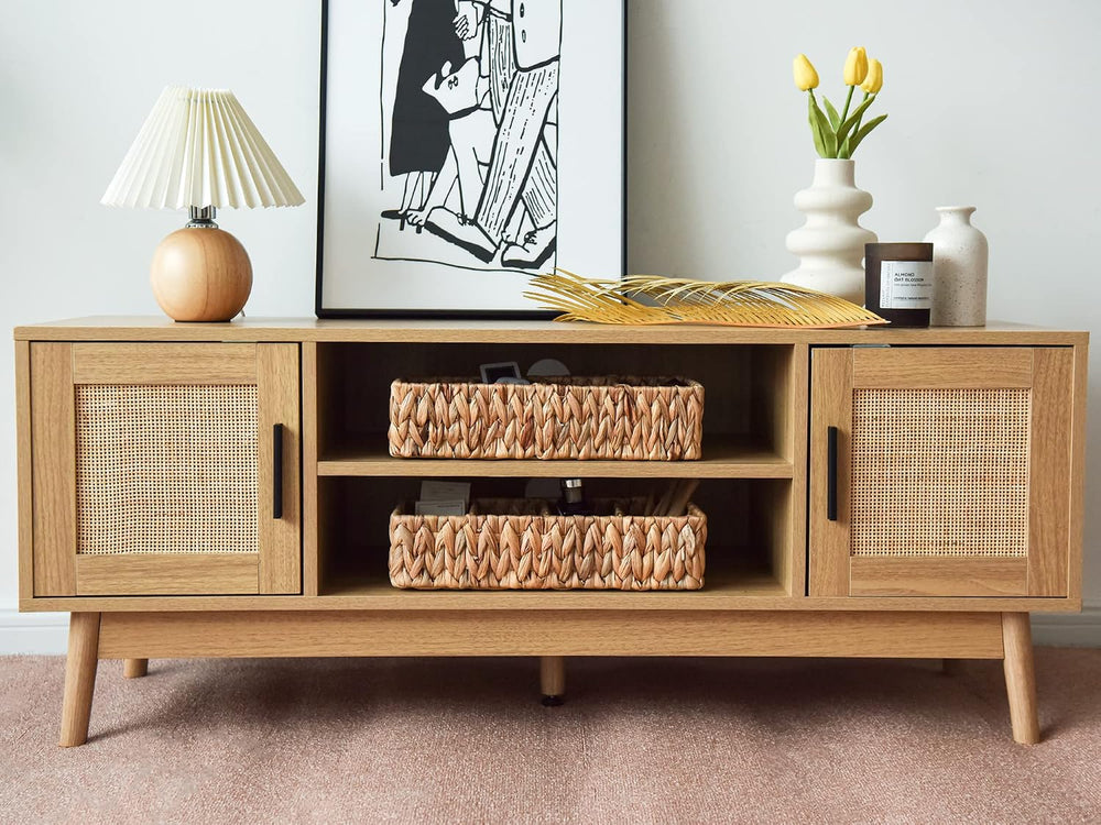 StorageWorks Small Wicker Basket for Organizing with 4-Section, Natural Water...
