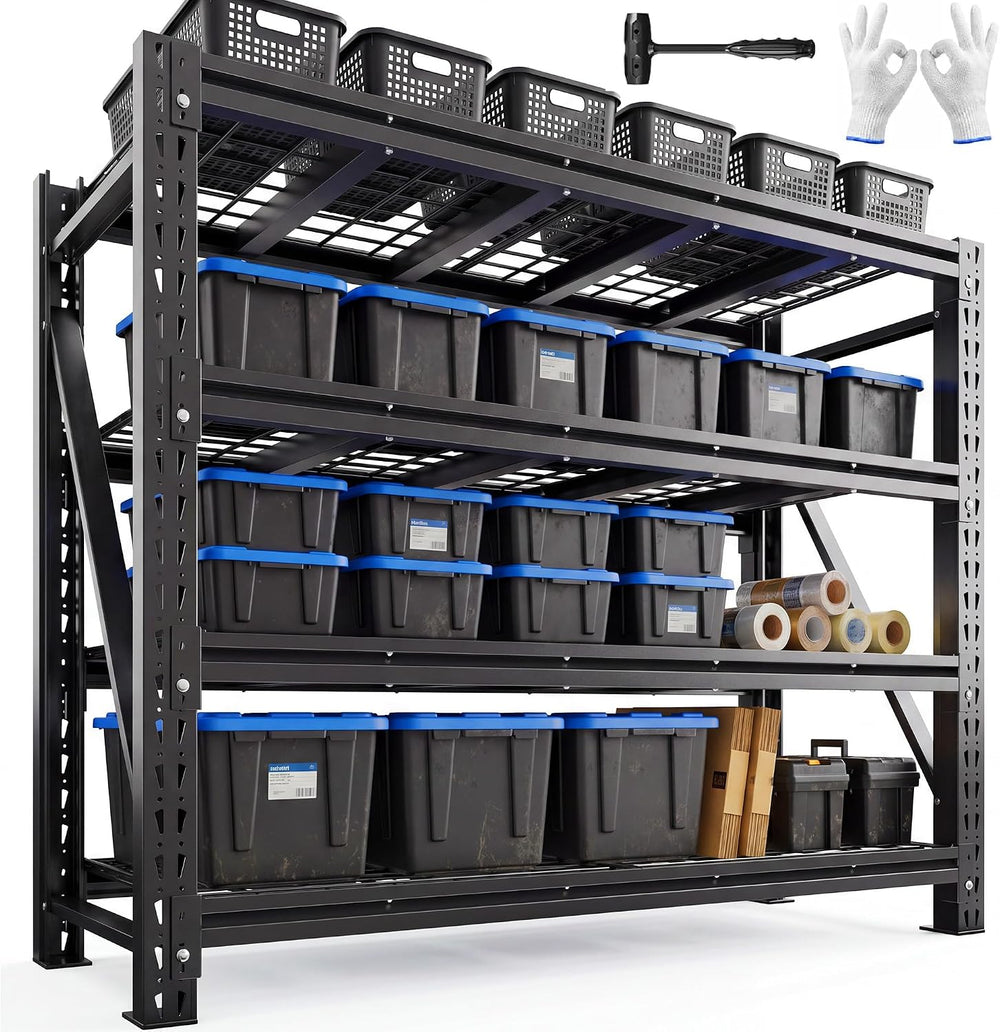 Garage Shelving Heavy Duty, 5000LBS Steel Rack for Garage, Shop
