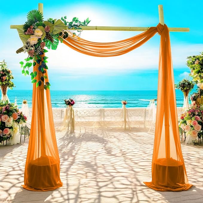 MDS Halloween Chiffon Draping Fabric - 2 Panel, 30" Wide x 40ft Long - S...