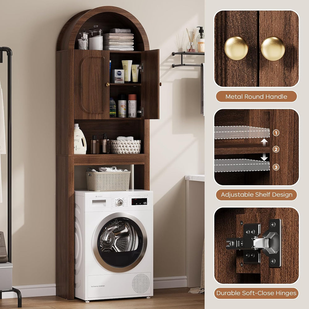 Arched Over the Toilet Storage Cabinet, Freestanding Bathroom Organizer