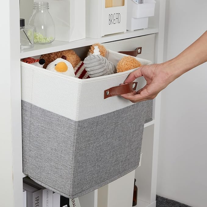 DULLEMELO Storage Cubes 13 inch, Collapsible Sturdy Cube Storage Bins (4 Pack)