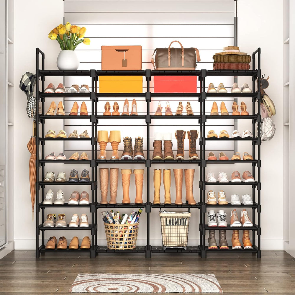 ROJASOP Large Shoe Rack Organizer for Entryway Closet 64-68 Pairs 9-Tier Heav...