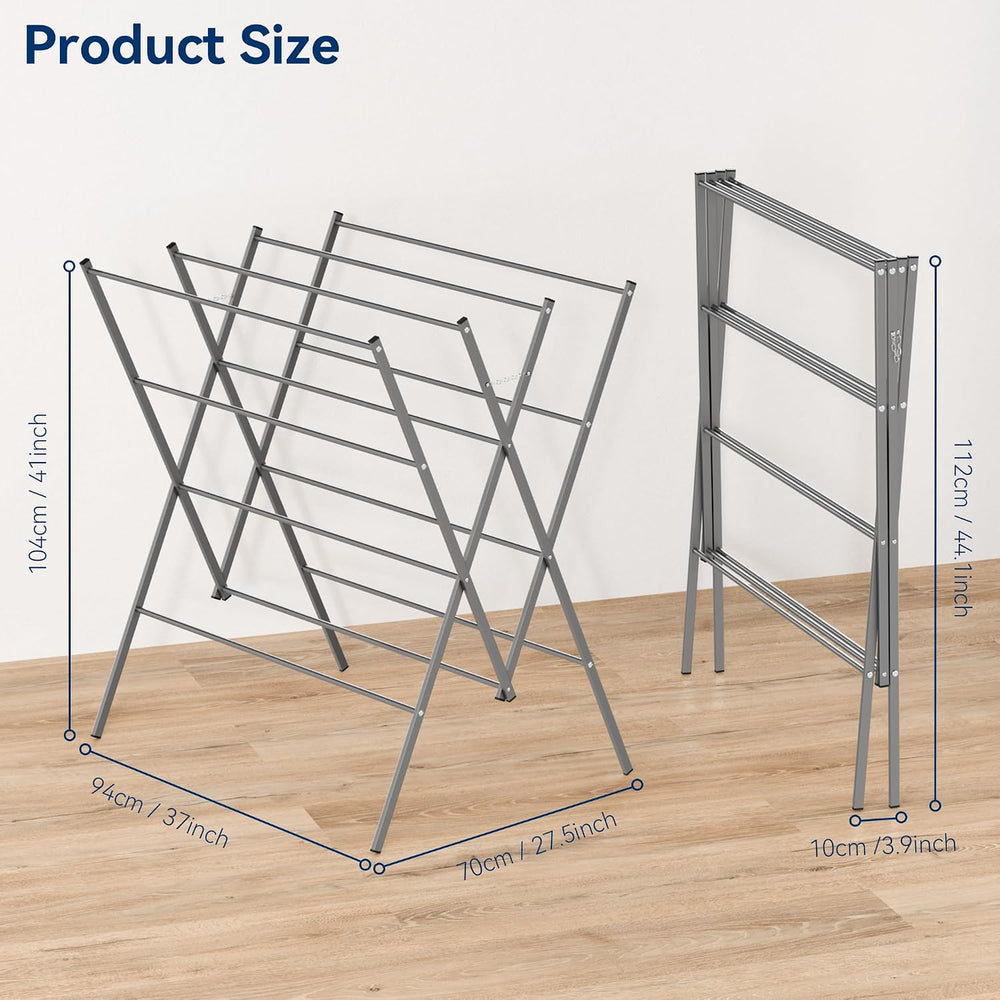 Whitmor Drying Rack Clothing,Large 12 Drying Poles Clothes Drying Rack,Foldab...