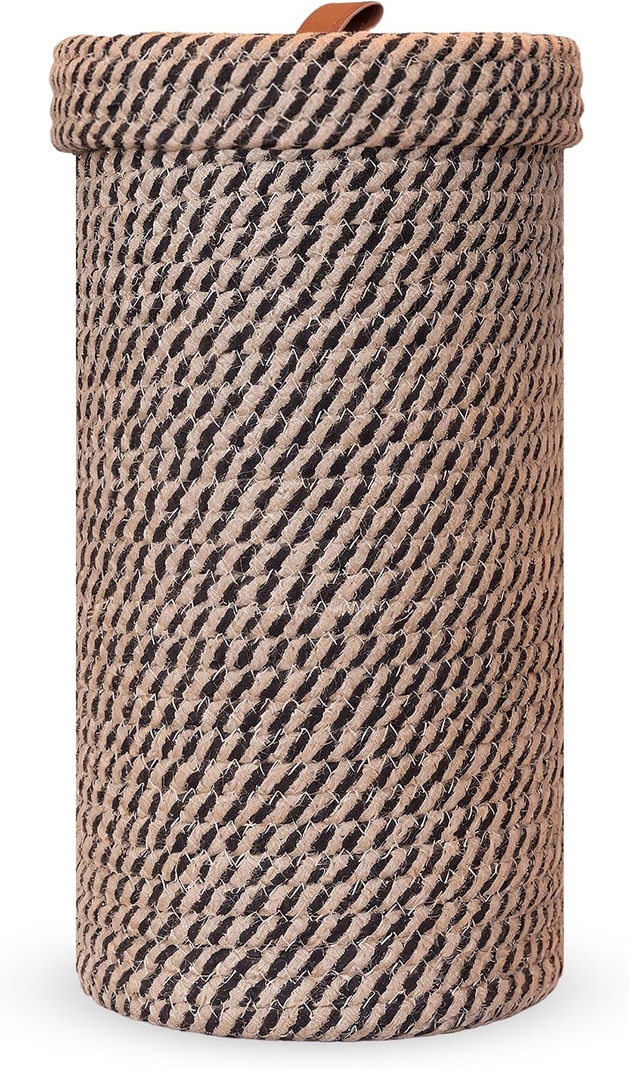 Handmade Cotton & Jute Toilet Paper Holder – Woven Toilet Paper Stand &am...