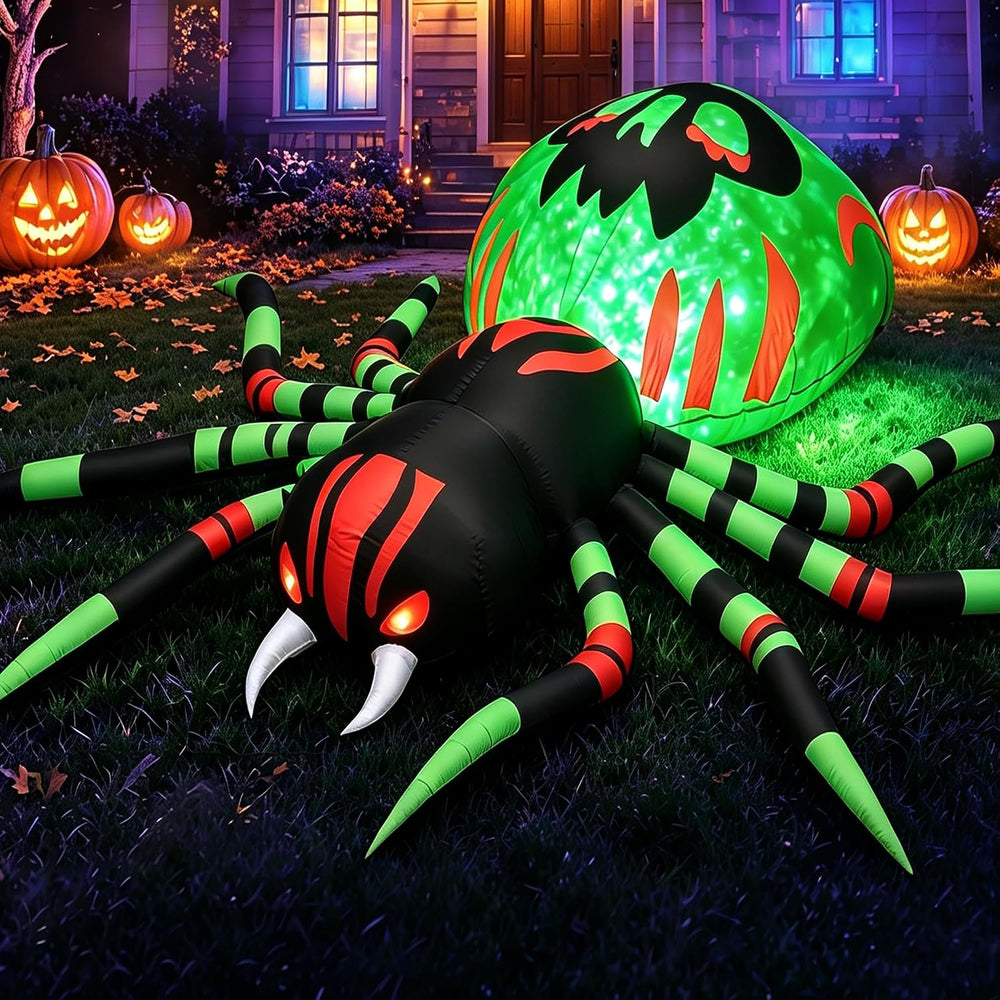 11FT Halloween Inflatables Spider Outdoor Decorations for Yard, Giant Blow up...