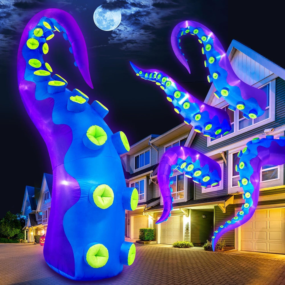 1PCS 14FT Giant Halloween Inflatables Octopus Tentacles, Huge Halloween Decor...