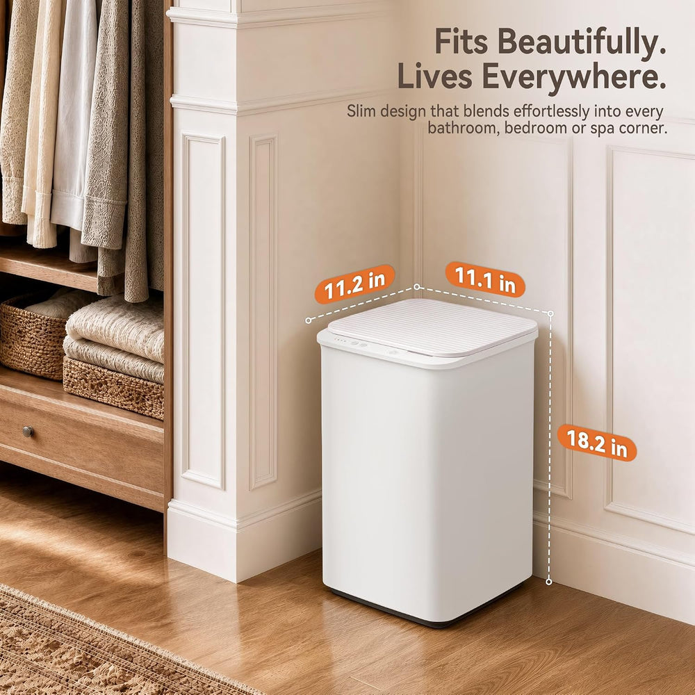 Manastin Heated Towel Warmers for Bathroom, Fragrance Disc Holder, White