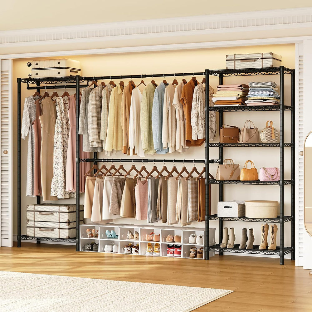 E3 Expandable Freestanding Closet Organizer System, Portable Closet