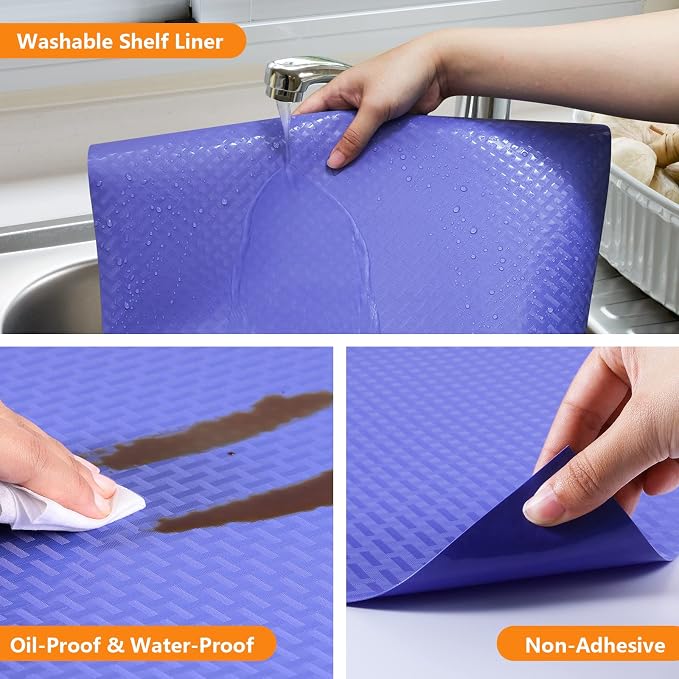 Shelf Liners for Kitchen Cabinets Refrigerator Liners Waterproof Kitchen