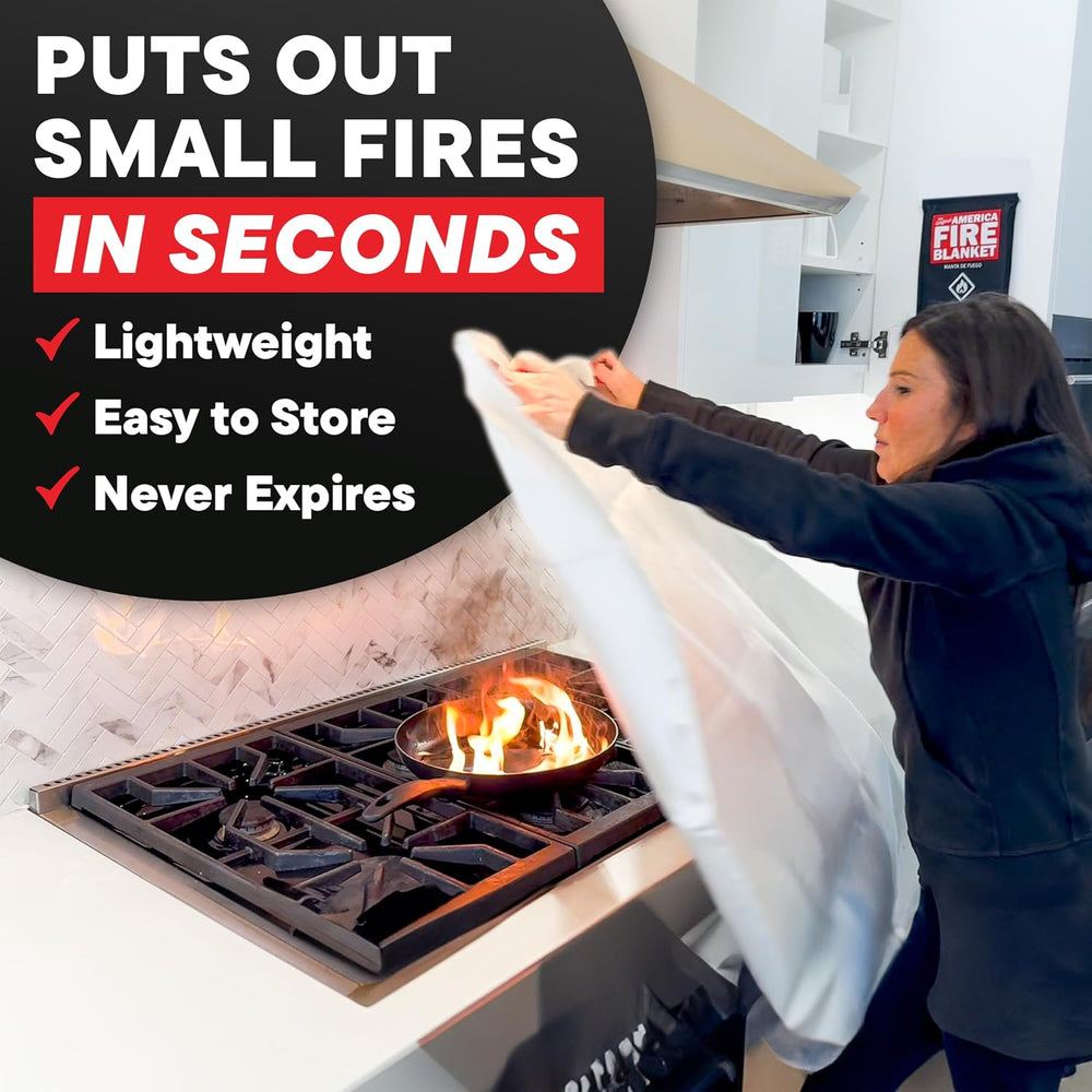 America Fire Blanket, Fire Blanket – Puts Out Fires in Seconds, Never Expires...