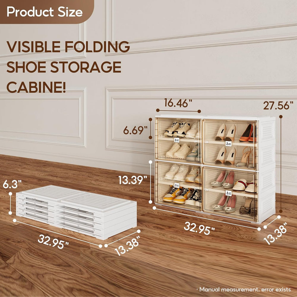ANTBOX Portable Shoe Rack Organizer for Closet Entryway, Stackable Sneaker St...