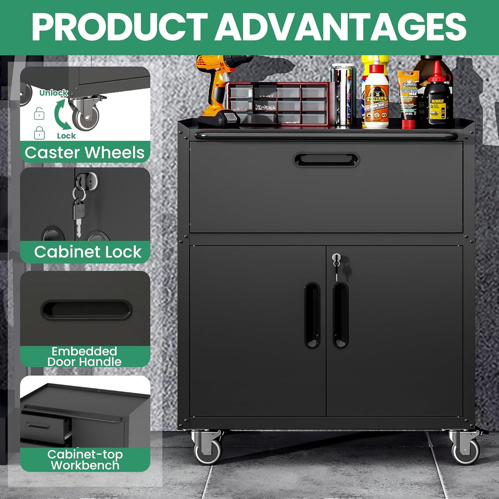Garage Cabinet System | Heavy Duty Steel All-in-One Modular Garage Cabinet Se...