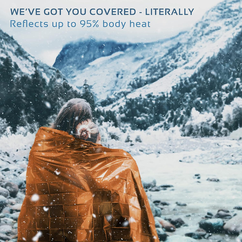 Emergency Blankets for Survival, 4 Pack of Gigantic Space Blanket. Comes with...