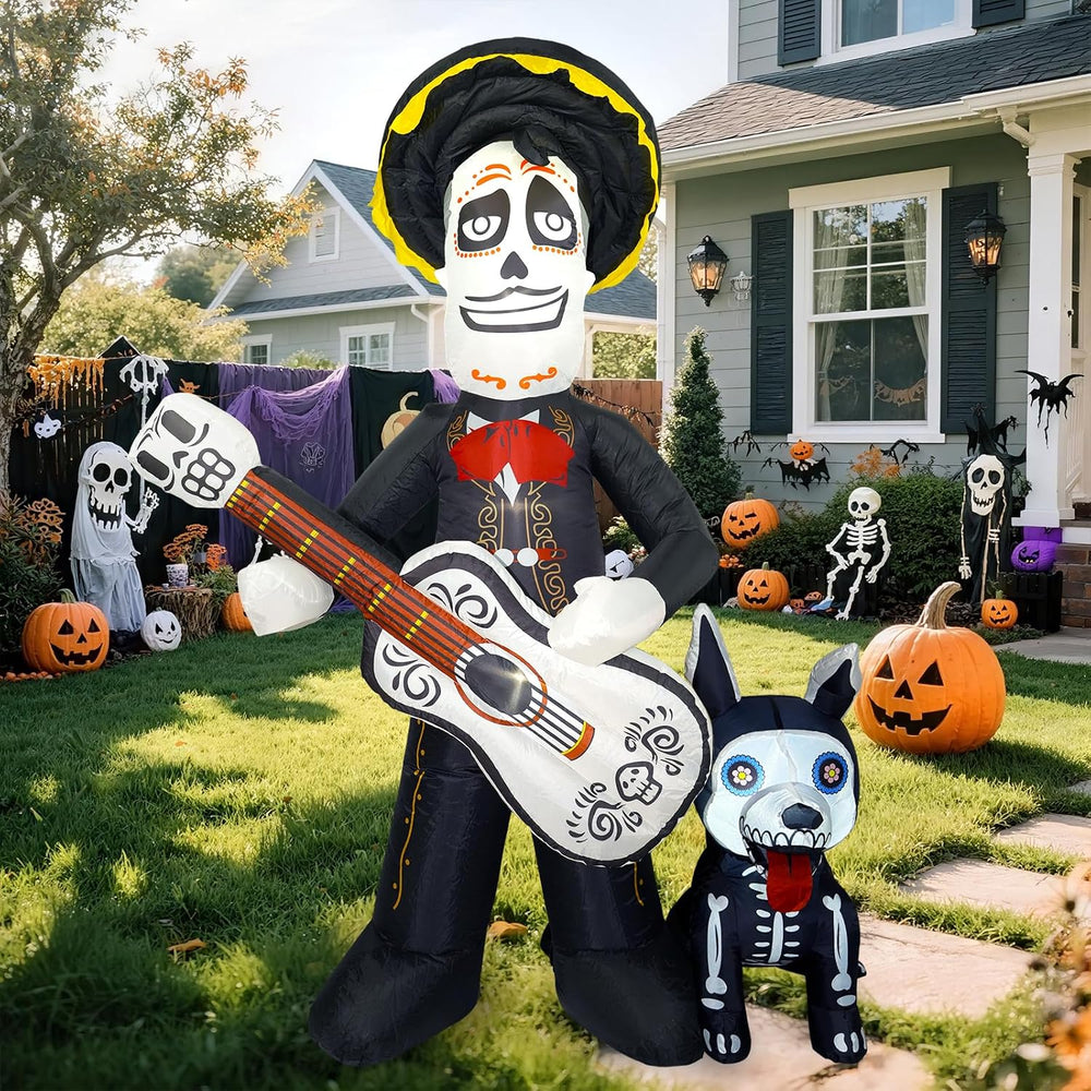 Dia De Los Muertos Decoration, 6 FT Halloween Inflatables Outdoor, Day of The...