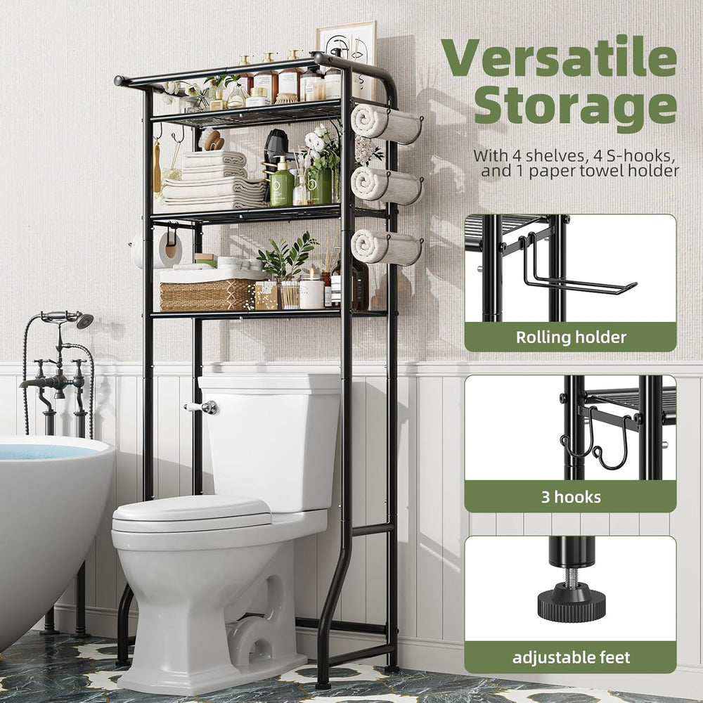 Simple Trending Over The Toilet Storage Cabinet, Metal Bathroom Shelf Organiz...