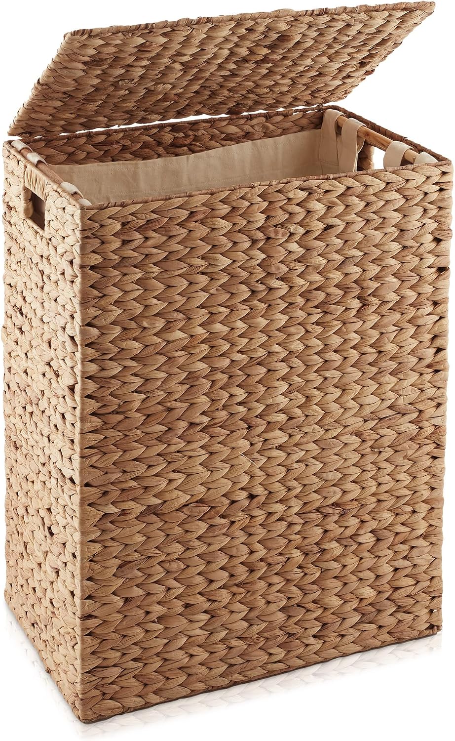 Casafield Large Laundry Hamper with Lid and Removable Liner Bag - Cinnamon, W...