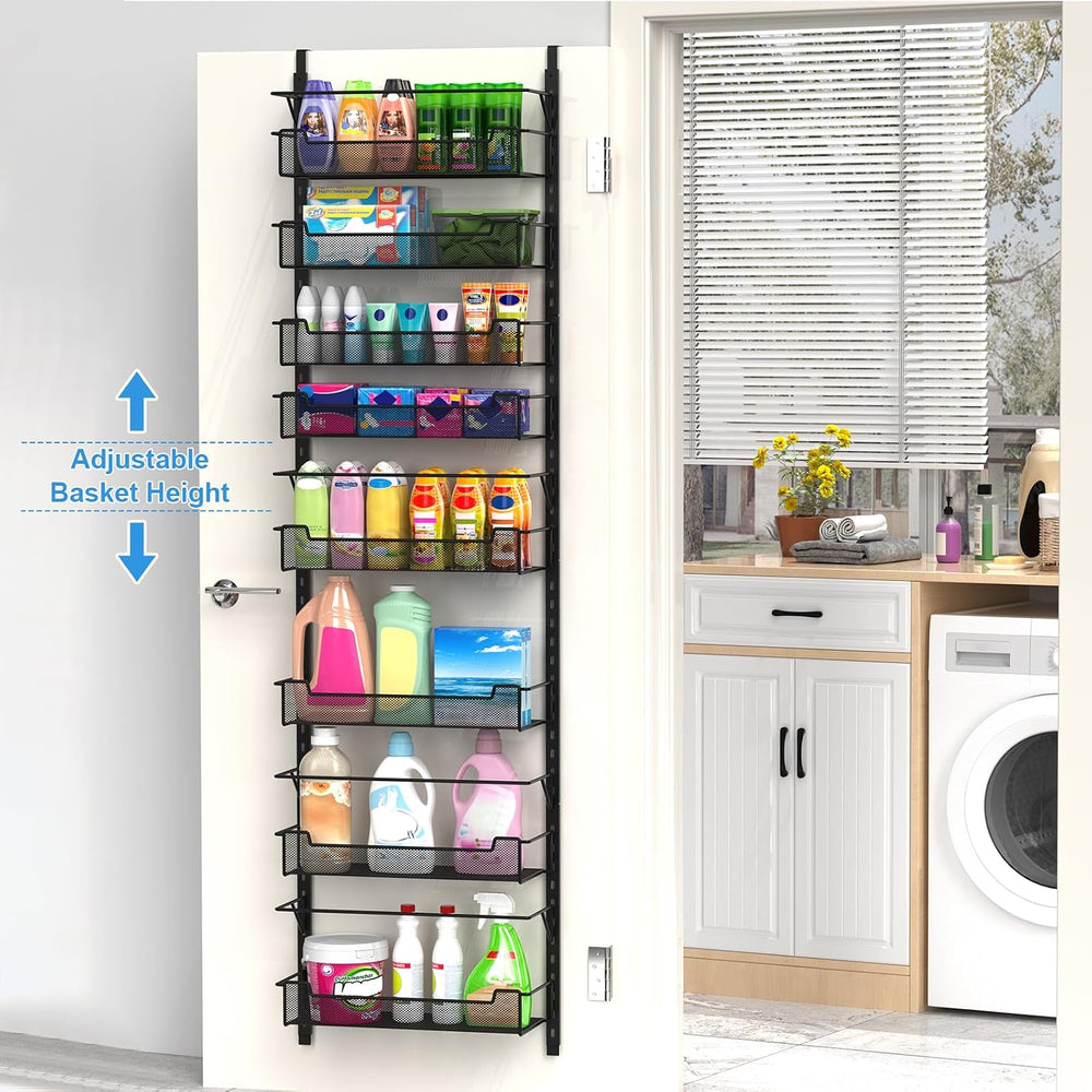 VyGrow Over the Door Pantry Organizer, 8-Tier Over the Door Organizer with Ad...