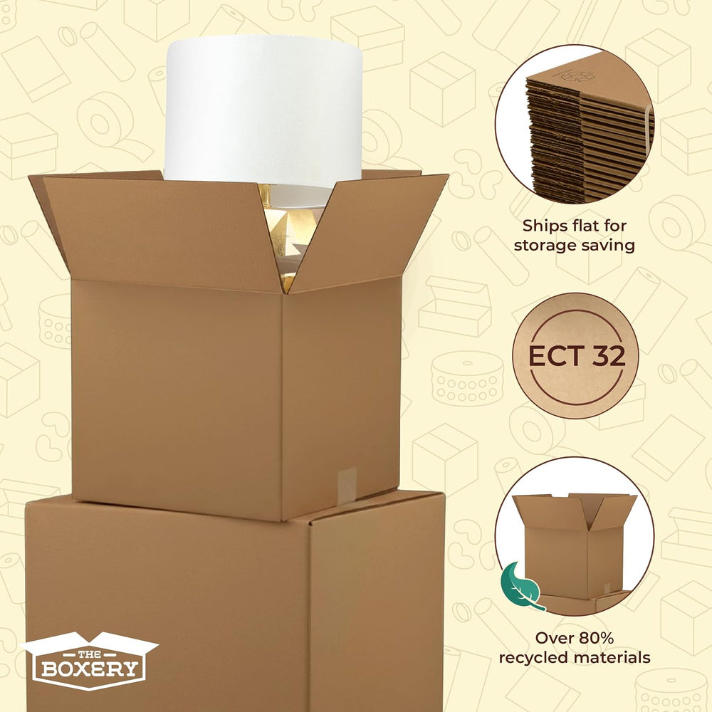 The Boxery 3"x3"x3" Corrugated Cardboard Boxes 100-Pack