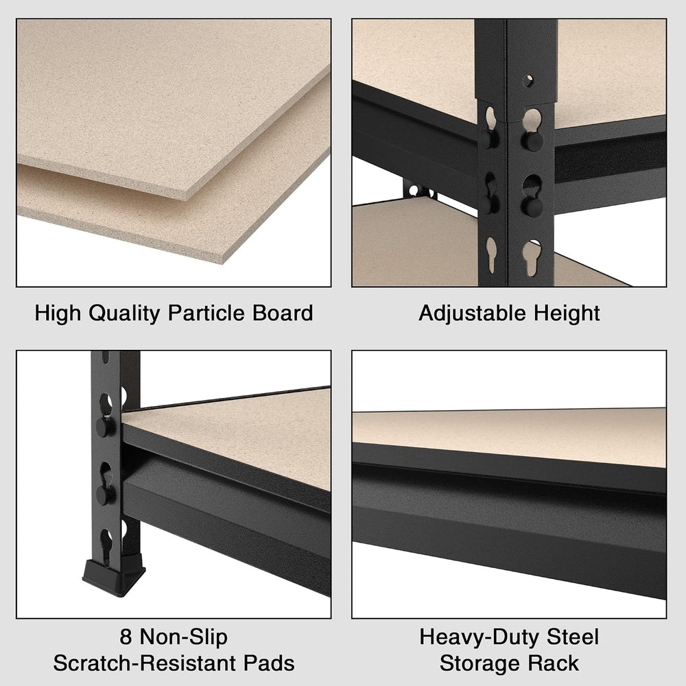 WORKPRO 2500LBS Heavy Load Shelving with Board, 72”H x 48”W x 24”D