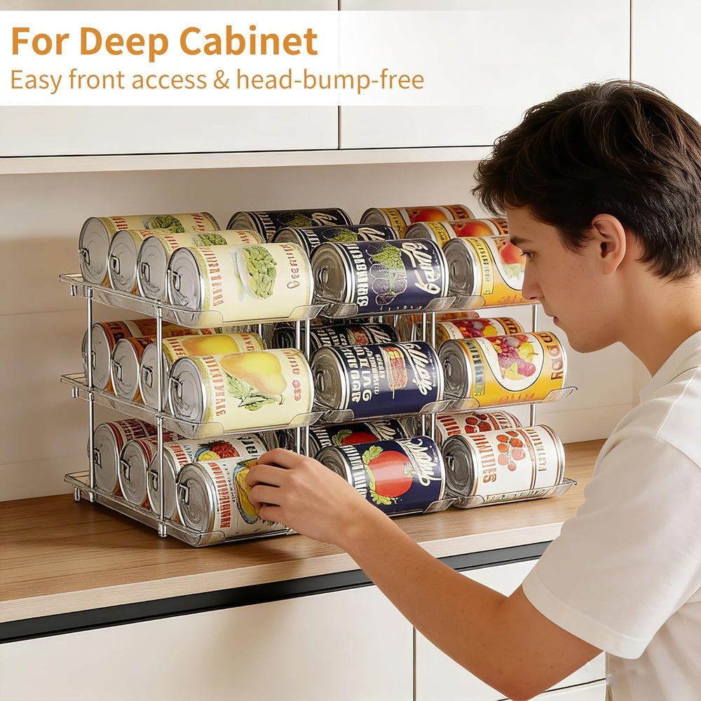LXLXXL Can Organizer for Pantry Canned Food Storage Goods Holders 4 Tier
