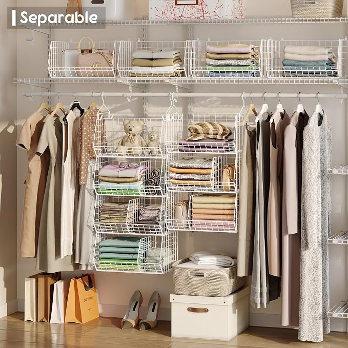 5 Tier Extra Large Closet Hanging Shelves