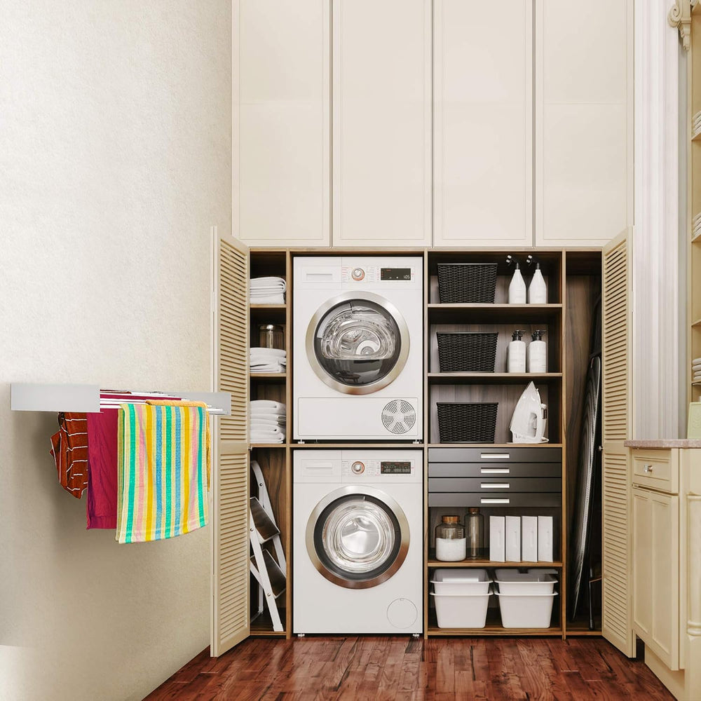 Step Up Laundry Drying Rack, Wall Mounted, Retractable Clothes Drying Rack, 6...