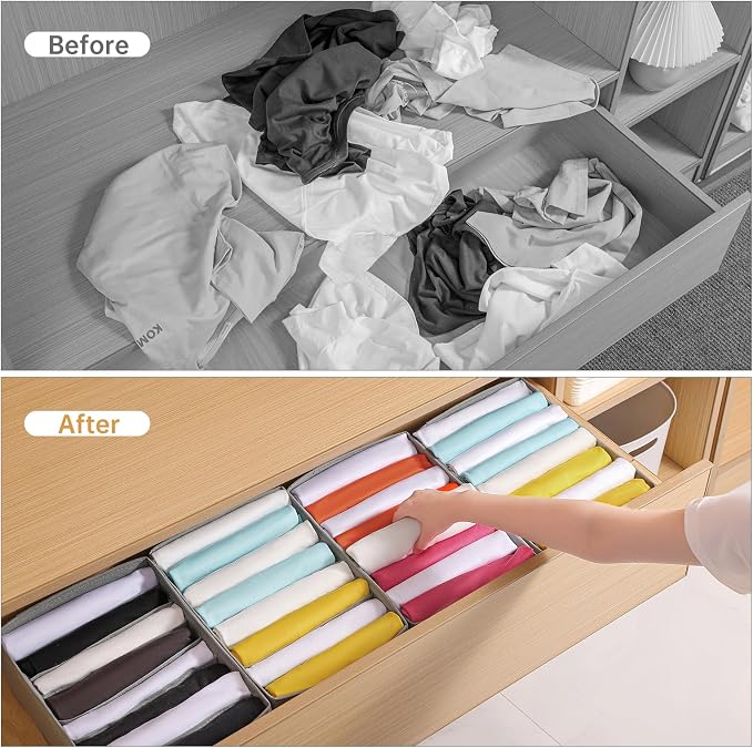 Coorganisers4 Packs T-shirt Drawer Organizers (4 Packs)