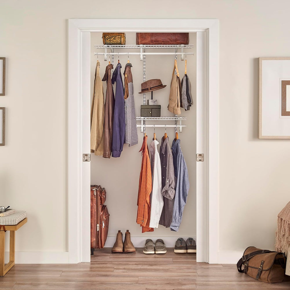 ClosetMaid ShelfTrack Wire Closet Organizer System, Adjustable from 2 to 4 Ft...