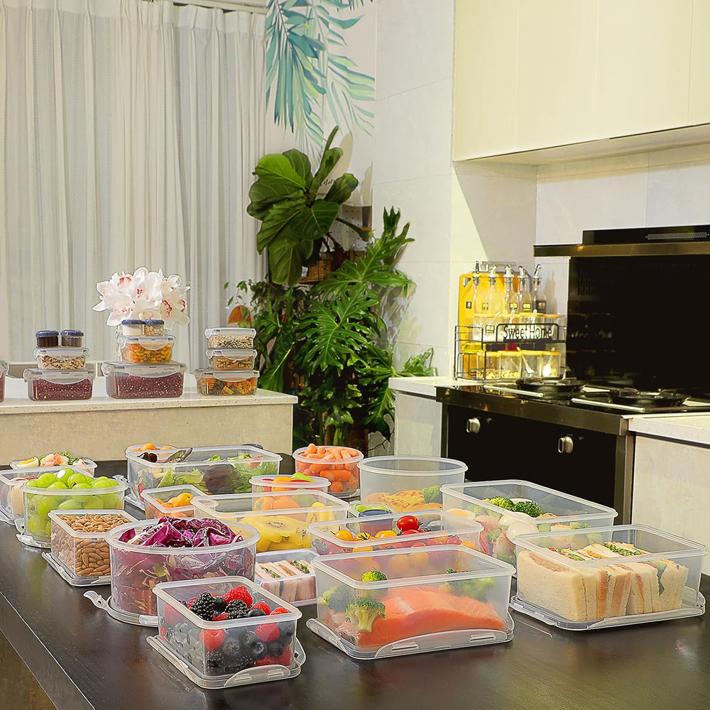 60-Piece Large Food Storage Containers Set - Leakproof, BPA-Free Plastic with...