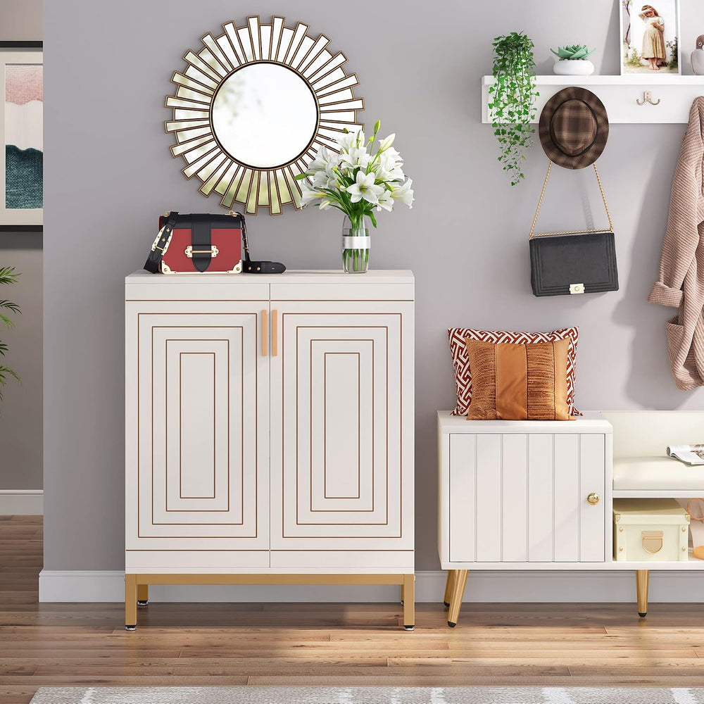 Tribesigns Shoe Cabinet with Doors, 20 Pairs Entryway Shoe Storage Cabinet wi...