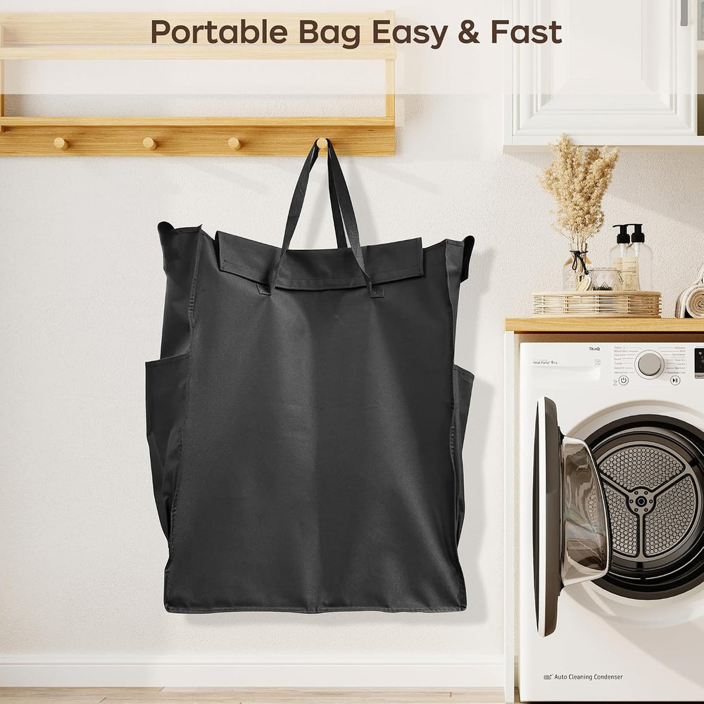 Homeiju 2-Section 180L Large Laundry Hamper with Wheels, Rolling Laundry Bask...