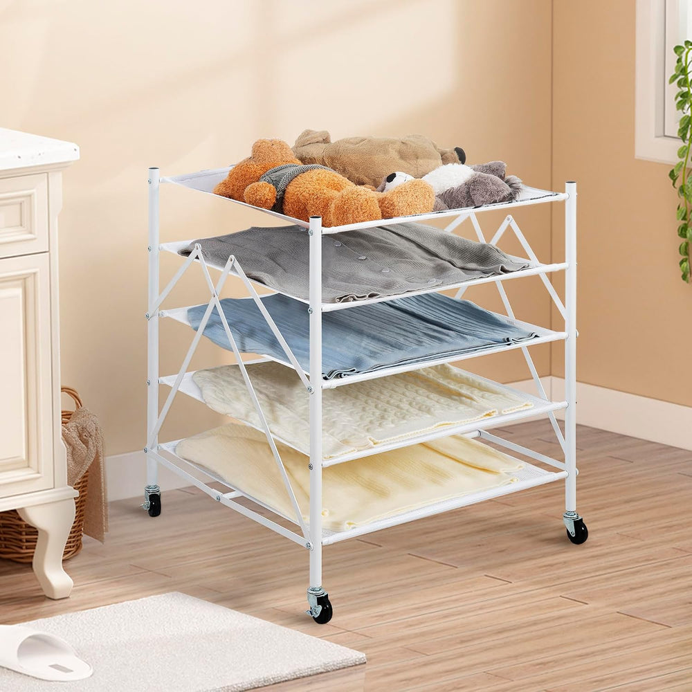 STORAGE MANIAC Sweater Drying Rack, Mesh Clothes Drying Rack, Stackable Laund...